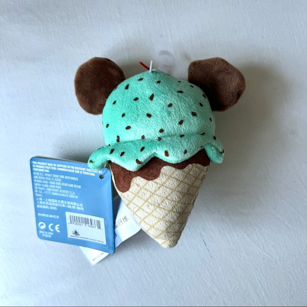 NWT Disney Parks Wishables Limited Release Mickey Ice Cream Cone Plush - Picture 2 of 5